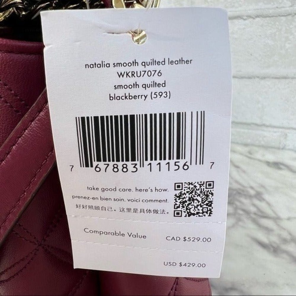 Kate Spade Natalia Medium Flap Chain Shoulder Bag Crossbody - Picture 10 of 10